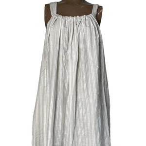 NEW CARE BY ME Women’s Vivienne Dress Grey/White One Size Organic Cotton
